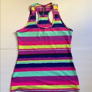 T-back Workout Tank Top Striped Fitness Yoga Gym